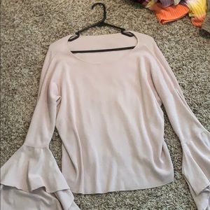 EXPRESS pink flared sleeves blouse
